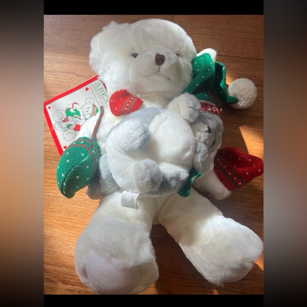 Holiday Abearham & Strauss Teddy Bear and mouse vintage